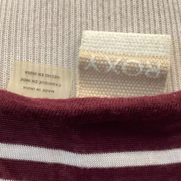 Medium Roxy Striped Burgundy Dress - Picture 11 of 11